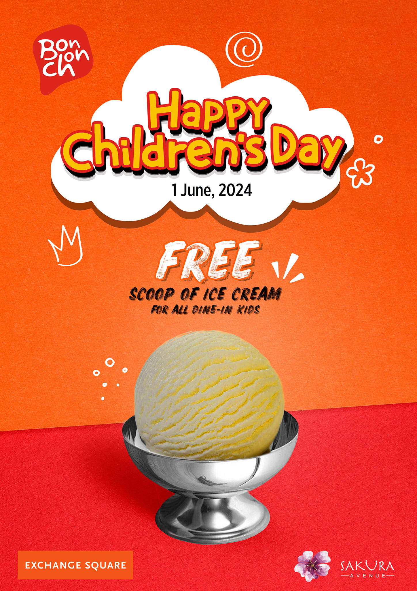 Happy Children’s Day Free Scoop Of Ice Cream